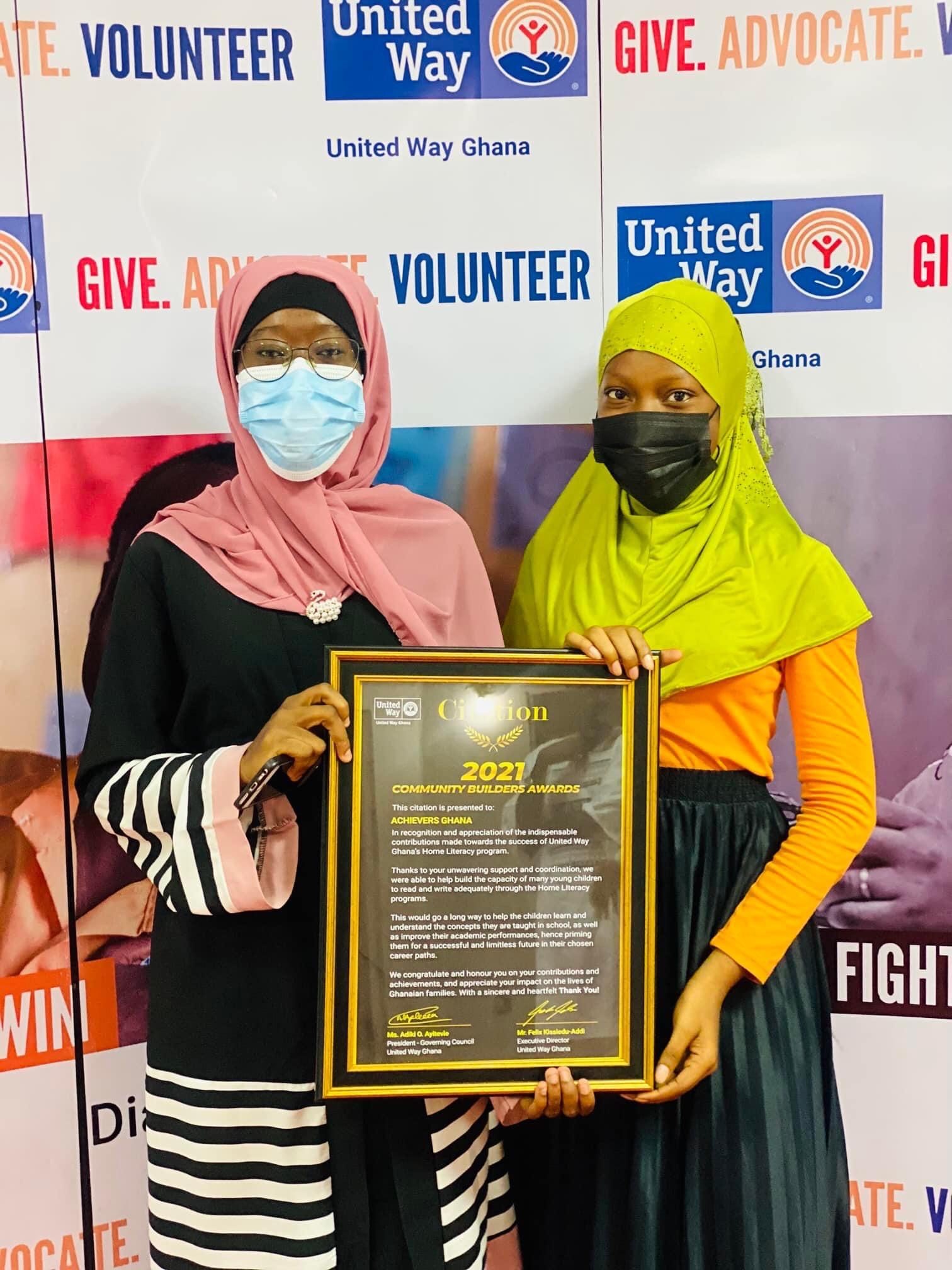 Achievers Ghana receives Community Builders Award.