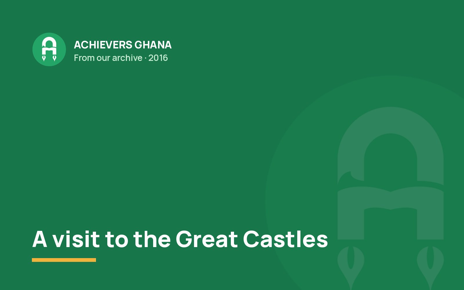 A visit to the Great Castles