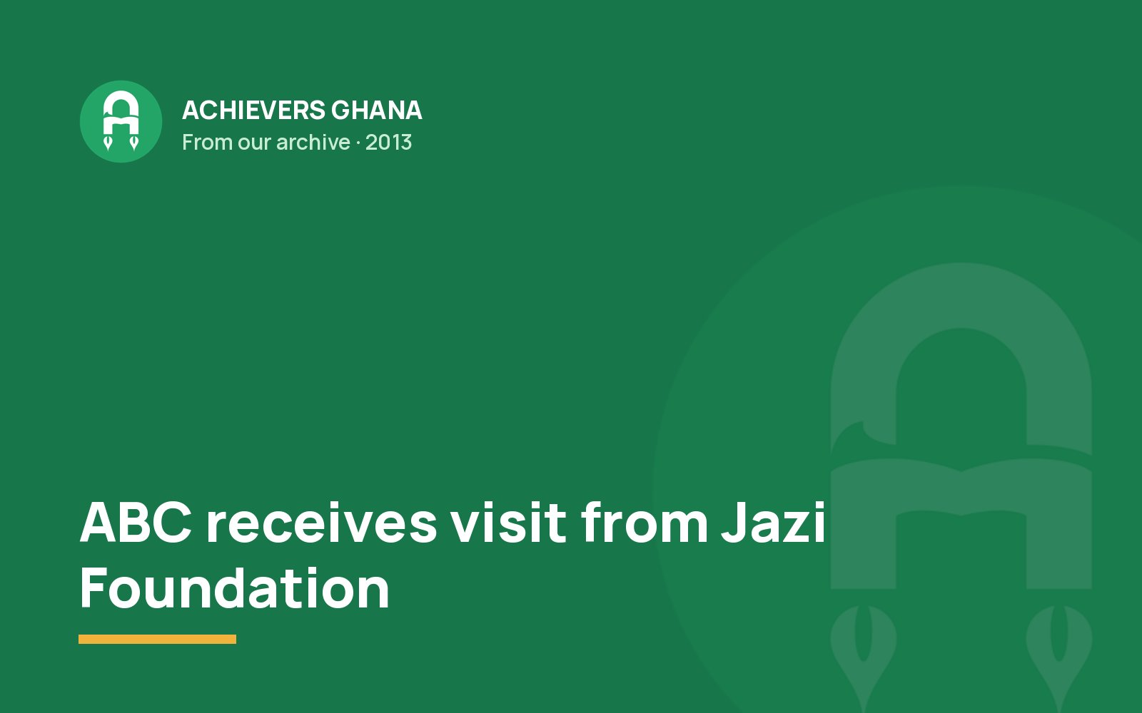 ABC receives visit from Jazi Foundation