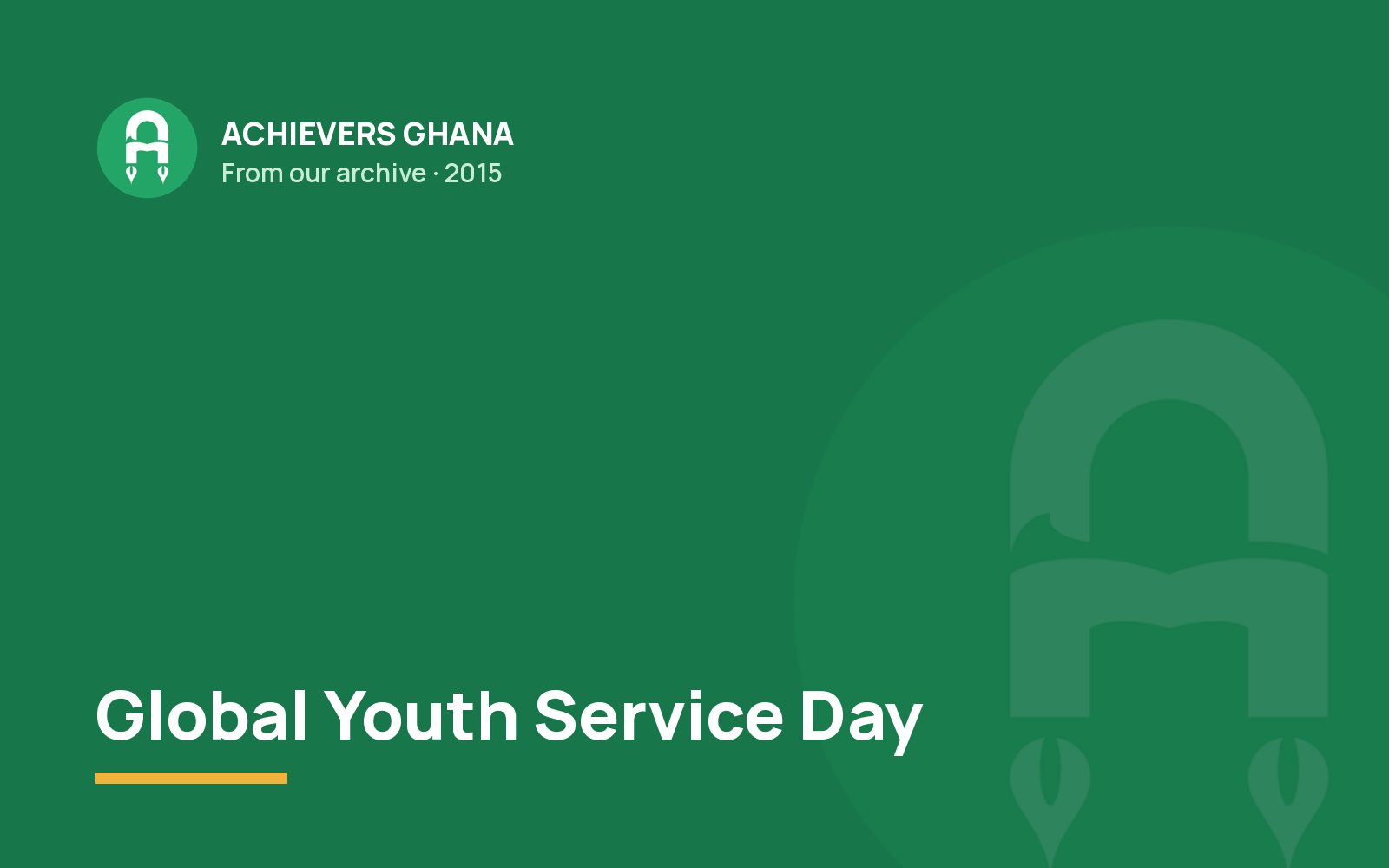 Global Youth Service Day