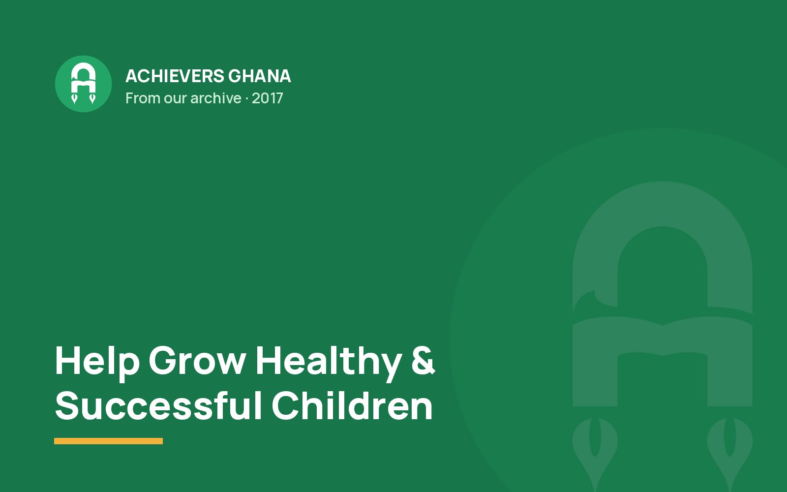 Help Grow Healthy & Successful Children
